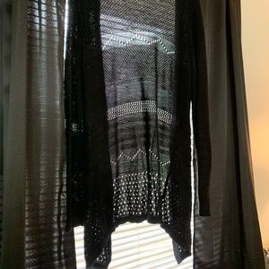 Black knit cardigan